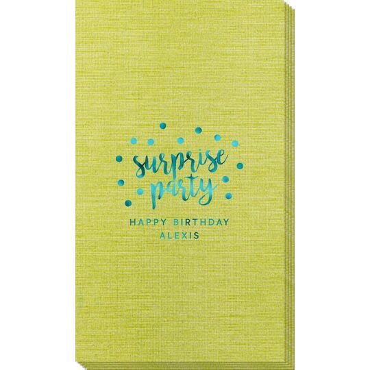 Surprise Party Confetti Dot Bamboo Luxe Guest Towels
